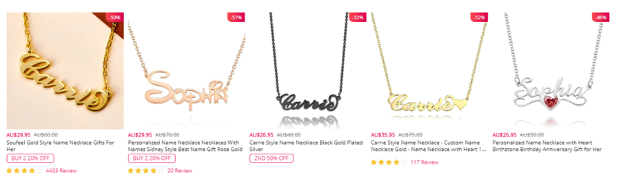 Collier personnalisé